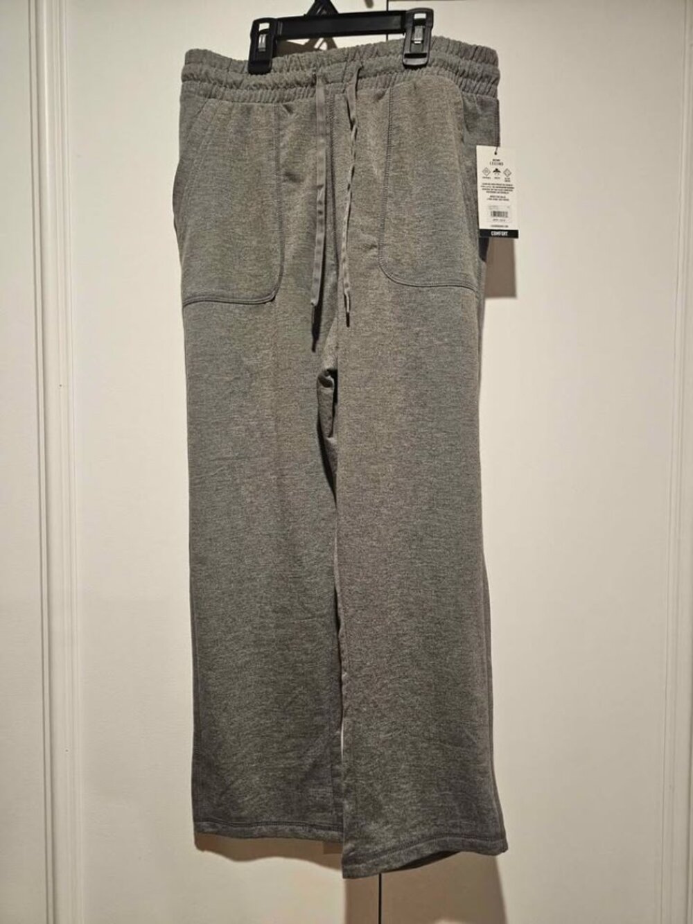 NWT LEG3ND Women's Comfort Wide-Leg Sweatpants - Grey Heather (Size Medium)